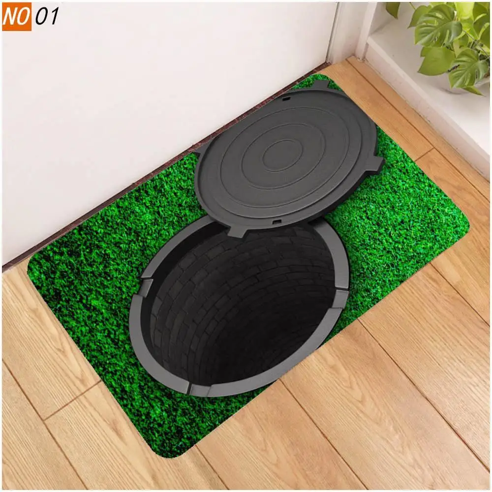 

Funny Print Square Shape Non-slip Home Mat 1, 2, 3, 4, 5, 6 Bathroom Mat