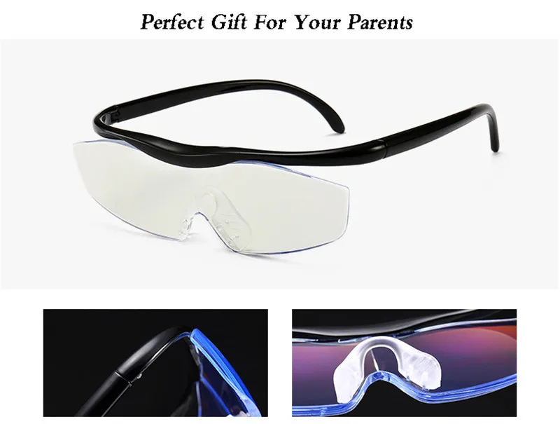 ТВ продукт, большое видение, Взрывные модели, зум 1,6 раз, 1,8 раз, анти-синее, одно увеличительное стекло, UV400 очки для чтения+ 250+ 300