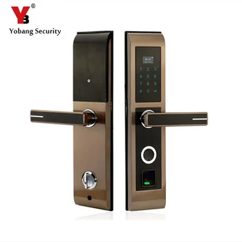 

YobangSecurity Smart Fingerprint Door Lock LED Display Keypad Keyless Lock Unlock By Fingerprint+Password+IC Card+Mechanical Key