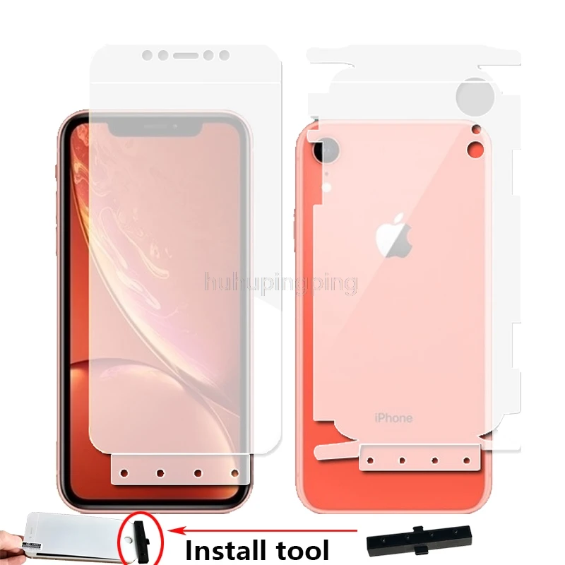 

New Soft 4D Full Body Protection Smart Assist Hydrogel Film for iPhone XR 6.1" Anti-Scratch AUTO Fixed Screen Protector