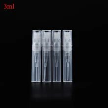 MUB - Promotion 100pcs/lot 3ml Plastic Spray Atomizer Bottles Parfum Refill Sample Containers Cosmetics Empty Sprayer Pump