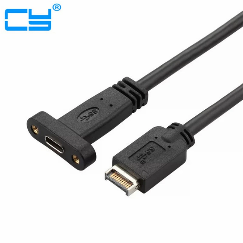 USB 3.1 Front Panel Header to USB-C Type-C Female Extension Cable with Panel Mount Screw Compatible with ASUS Motherboard USB 3.1 Front Panel Header to USB-C Type-C Female Extension Cable with Panel Mount Screw Compatible with ASUS Motherboard