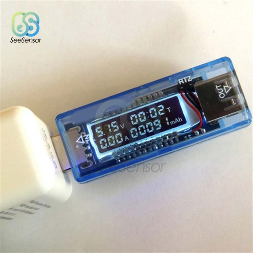 USB тестер емкости и напряжения тока прибор для измерения измеритель мобильный
