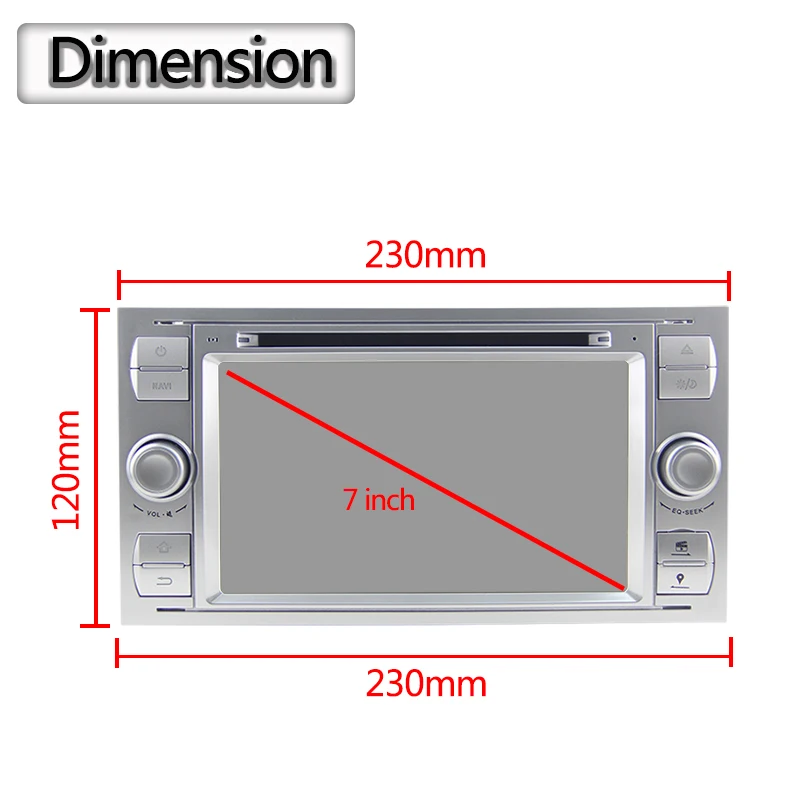 2 Din Car Multimedia Player Android 8.0 GPS Autoradio For Ford Transit 2004 to 2008 7 Inch HD Screen 4GB RAM Car DVD Player (6)
