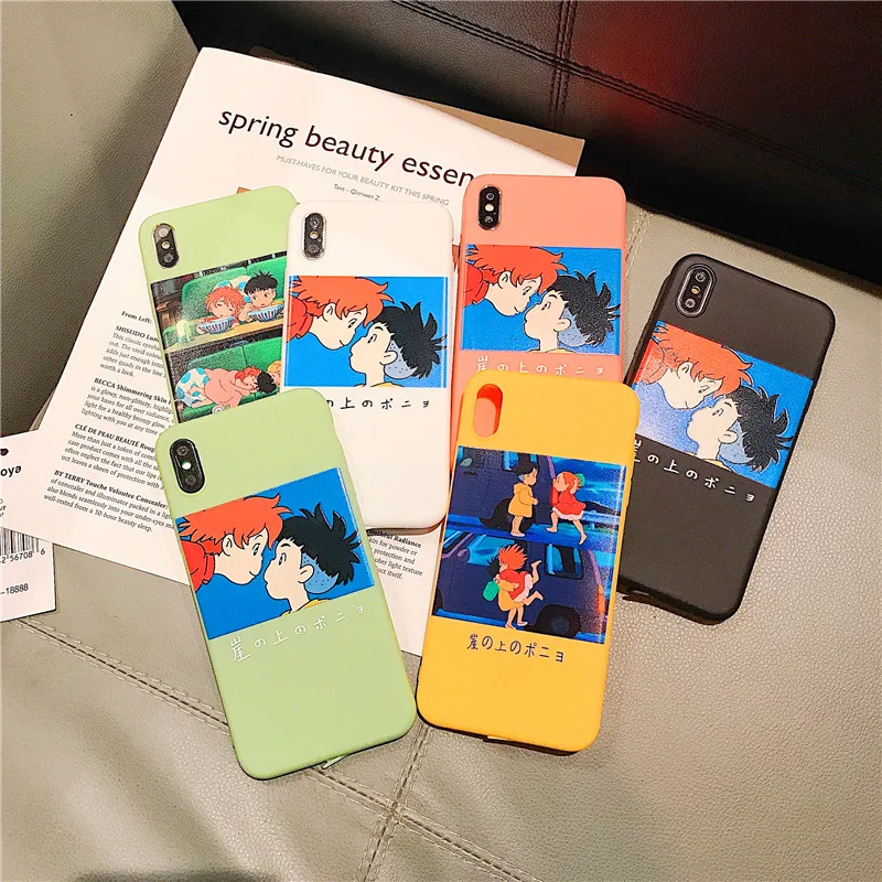 Милый sosuke ponyo Унесенные призраками аниме Ghibli Миядзаки чехол для телефона iphone XS XR 8