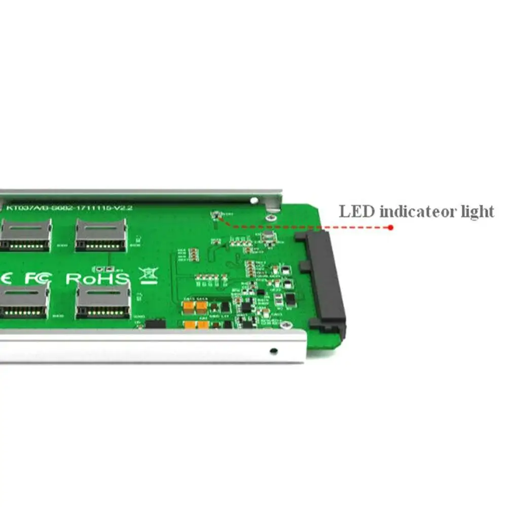 

4 Micro SD/TF Card to SATA 22pin Adapter RAID Quad TF Card to SATA 2.5 Converter Micro SD TF Card 22pin SATA Adapter Converter