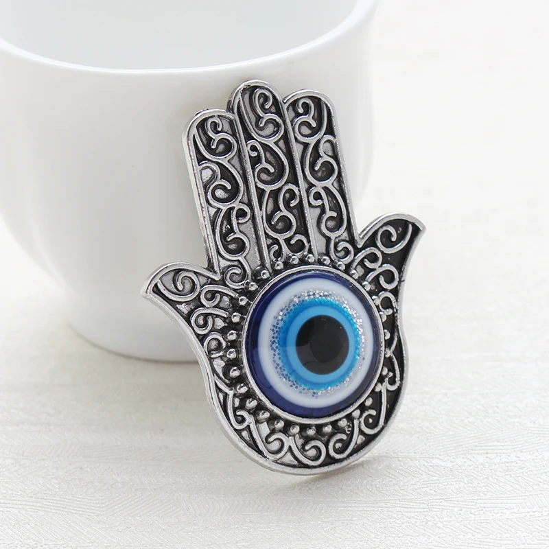 1 шт. 45*58 мм EVIL EYE мода синий глаз сплав ручной Магнит подвески подвесной