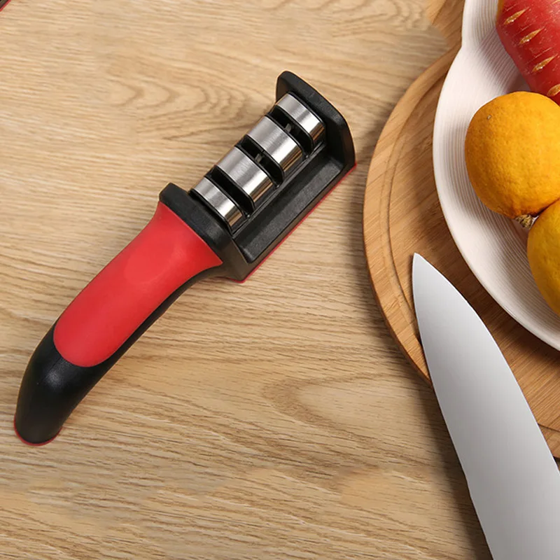 3 этапа Профессиональный Ножи точилка Быстрый точилка Ножи шлифовальная машина Non-Slip силиконовой резины Еда процессор