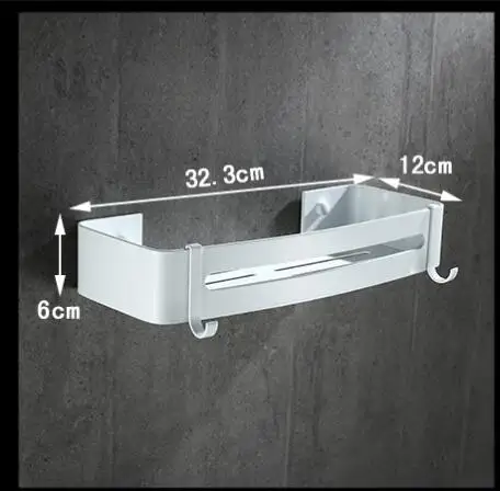 Полка для ванной комнаты алюминиевый белый душ Шампунь мыльницы для ванны угловая полка для ванной аксессуар хранения Органайзер стойка держатель - Цвет: 1 tie square white