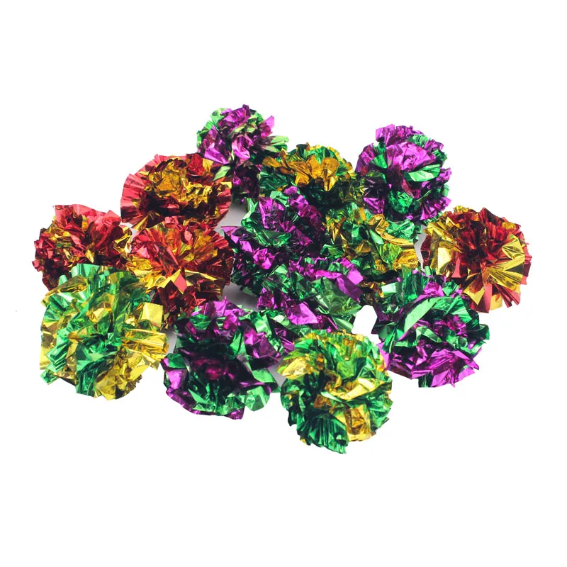 6pcs/lot Diameter 5cm Mylar Crinkle Ball Cat Toys Interactive Colorful Ring Paper Pet Toy For Cats Kitten 6pcs/lot Diameter 5cm Mylar Crinkle Ball Cat Toys Interactive Colorful Ring Paper Pet Toy For Cats Kitten