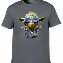 Классная забавная Мужская футболка с принтом граффити из фильма «Звездные войны» для диджея Йоды Бэнкси