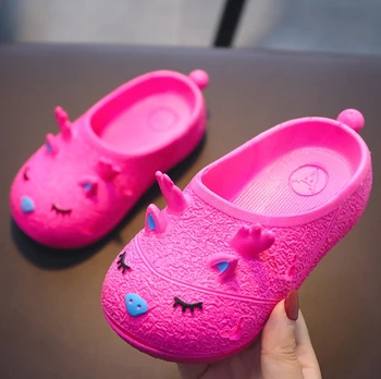 

MXHY2019 Fashion New Summer Children Cartoon Boys And Girls Baotou Slippers sandals two wear Antiskid Slippers Beach Shoes