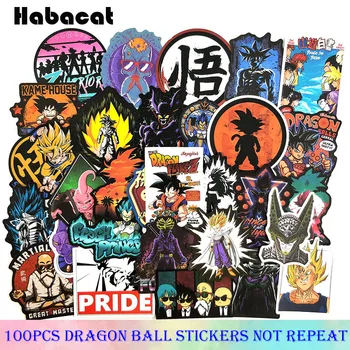 

100Pcs/Pack Japanese Anime Stickers Dragon Ball Graffiti Stickers WuKong For Laptop Motorcycle Skateboard Bicycle Toys