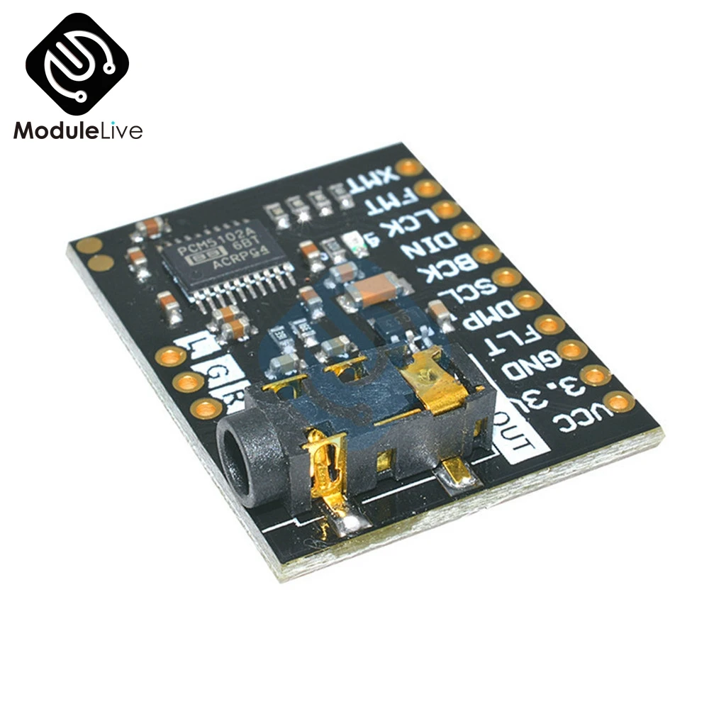 Модуль PCM5102 звуковая плата со стерео разъемом Beyond ES9023 PCM1794A DAC для Raspberry Pi pHAT модуль