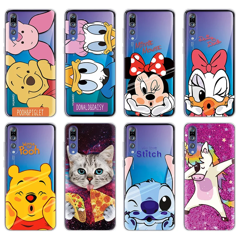 

Cute Cartoon Cats Unicorn Back Cover For Huawei P20 Lite P8 P9 P10 P20 P30 Lite Pro P Smart 2019 Nova 4 2i 3 3i 2 Plus Case Capa