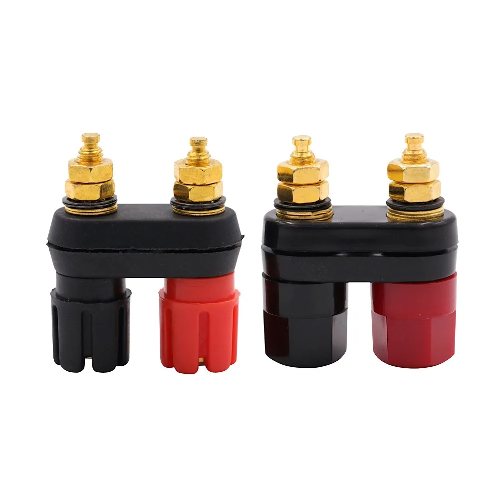 

Dual 4mm Brass Female Banana Plug Jack Socket Speaker Binding Post Terminal For Amplifier Gold Plated for HIFI AUDIO DIY
