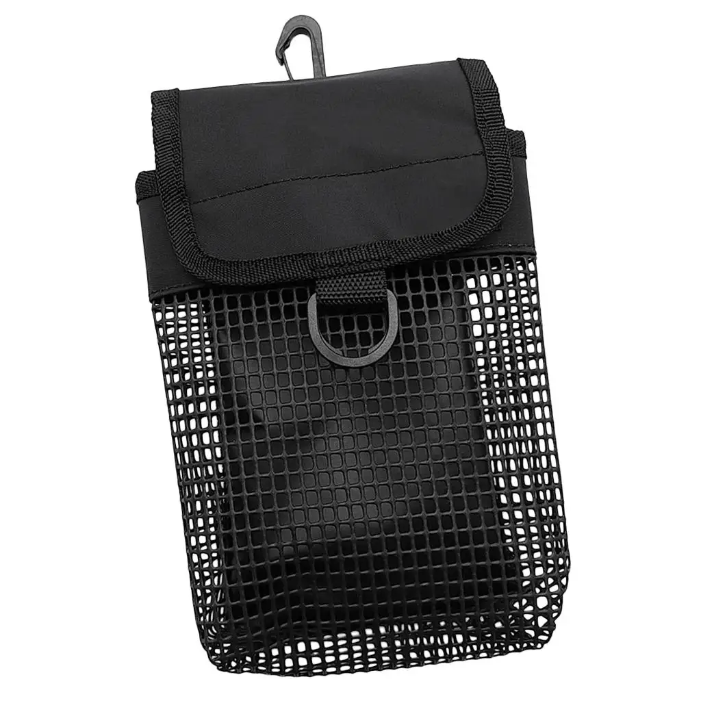 Ultralight Compact Mesh Gear Bag Pouch & Clip for Scuba Diving Reel SMB Equipment Scuba Diving Snorkeling Swimming