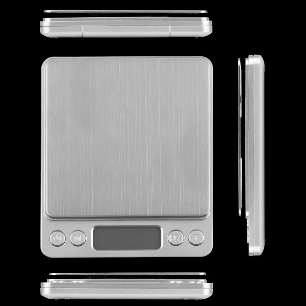 Мини ЖК-дисплей точность цифровой грамм карманные весы 2000 г x 0,1 г ювелирные весы 2кг-0.1 2000 г/0,1 с двумя лотками оптовая продажа