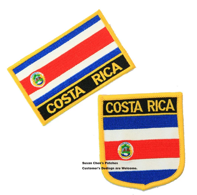 Costa Rica Flag patches embroidered flag patches national flag patches