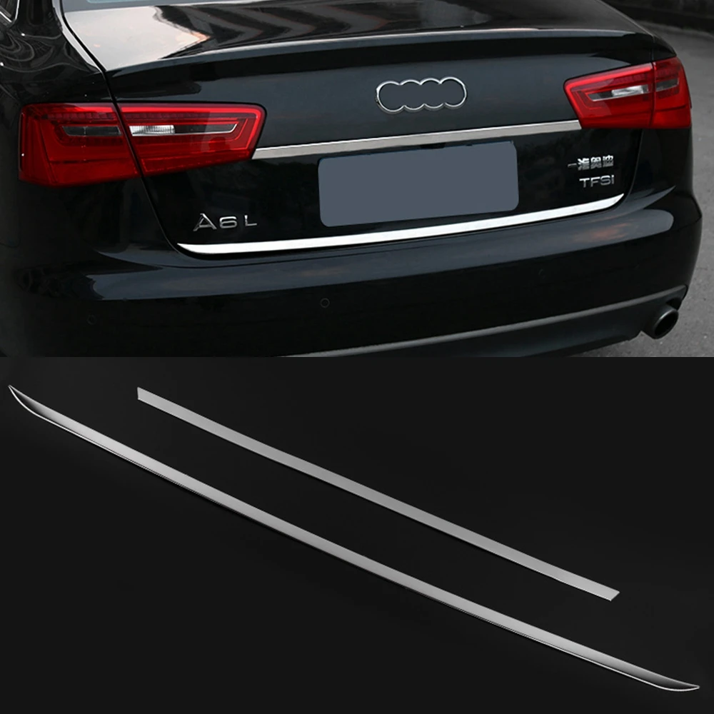Накладки на задние ворота из нержавеющей стали для Audi A6 C7 2013 2017 + накладки крышку