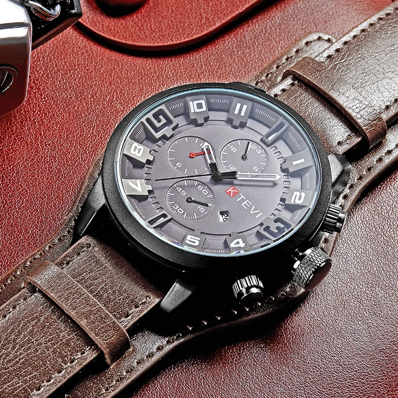 

relogio masculino Watch Men Military Quartz Watch Mens Watches Top Brand Luxury Leather Sports Wristwatch Date Clock 8225
