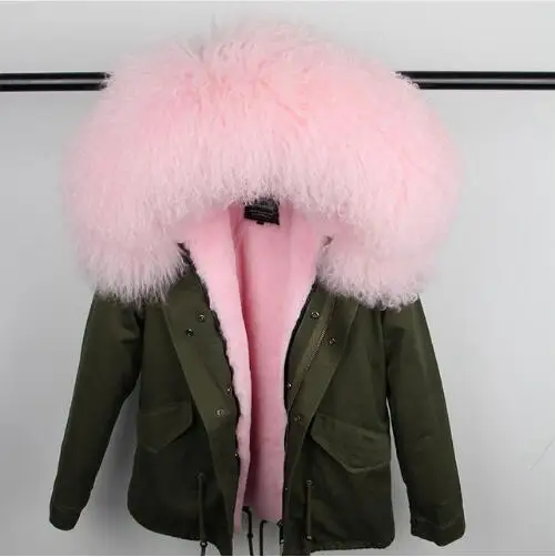 Модная зимняя куртка женская новая шерстяная шуба натуральная парка - Цвет: Color 10