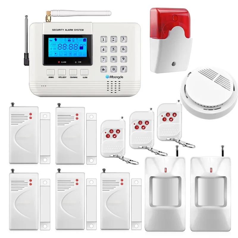 GSM PSTN Dual Wlreless Home Alarm Security System English Russian