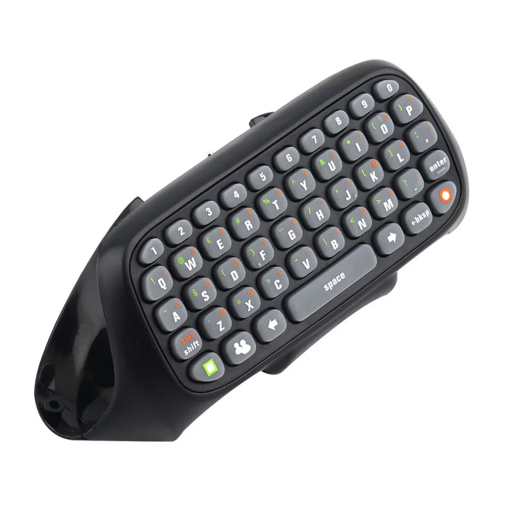 Беспроводной контроллер текстовой клавиатуры QWERTY Chatpad клавиатура для Xbox 360 игровой контроллер черный с розничной упаковкой