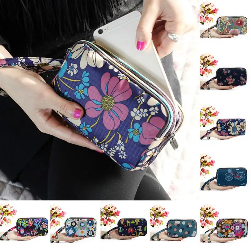 Women Woolen Wallet Bag Purse Triple Zipper Clutch Bag Phone Case Organizer Bag-in Coin Purses ...