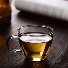 72 шт./упак. стеклянная кружка с ручкой Бытовая кофейная чашка термостойкая прозрачная стеклянная чашка