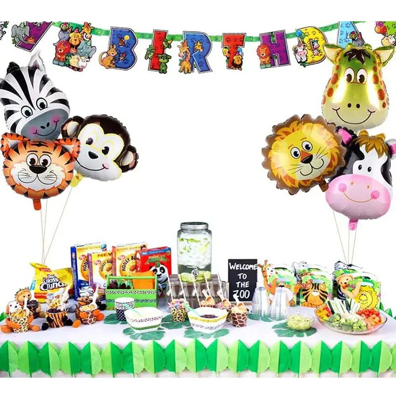 MMQWEC-6pcs-lot-Mini-Animal-Head-Foil-Balloons-Tiger-Zebra-Safari-Party-Balloon-Jungle-Theme