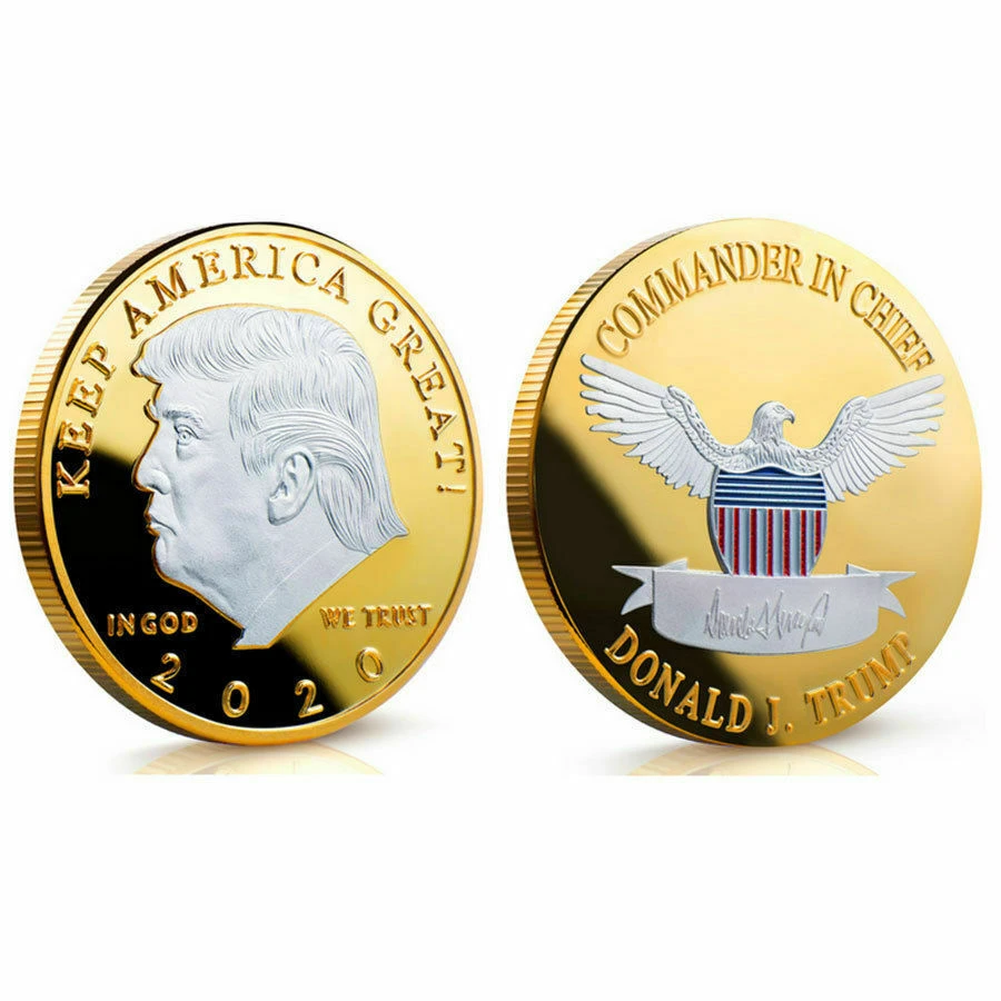 2020 US Coin President Donald Trump KEEP AMERICA GREAT Silver&Gold Eagle GIFT 