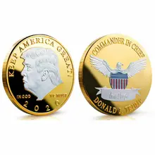 Donald J Trump prezydenta usa Donald Trump srebrny pozłacany orzeł pamiątkowa moneta tanie tanio faroot CN (pochodzenie) Metal AMERYKAŃSKI STYL 2000-Present People