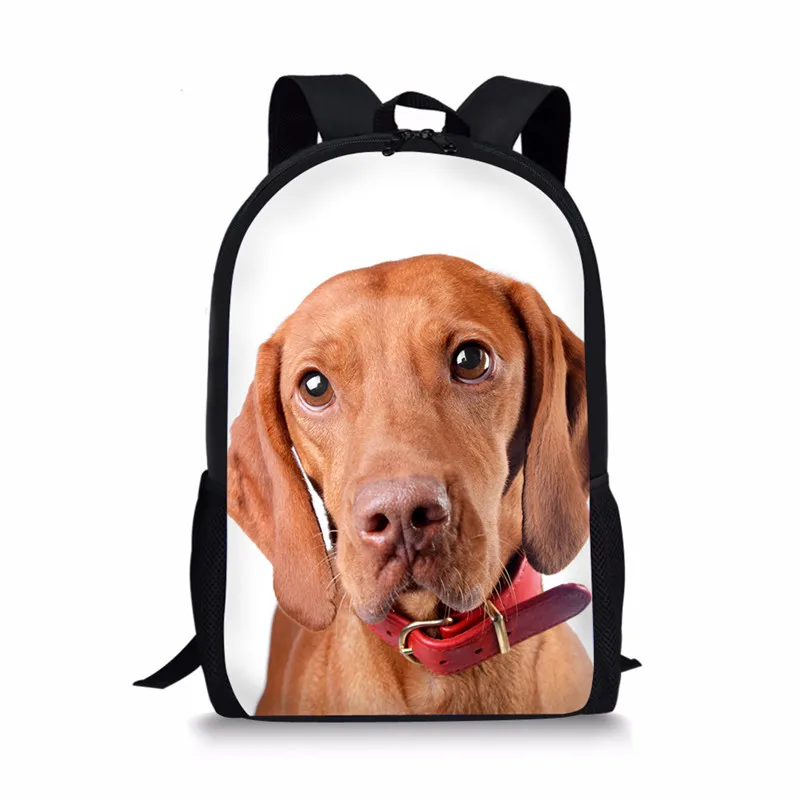Nopersonality милая собака vizsla принт школьный рюкзак черный 3d школьная сумка для мальчиков и девочек; Kawaii; Начальная школа Студент Дети Рюкзак Mochila - Цвет: XM2415C