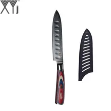 

Eco-Friendly Kitchen Supplies XYj Damascus Steel Kitchen Knives 5" Slicing Knife Anti Slip Design Handle Pattern Damascus Knife