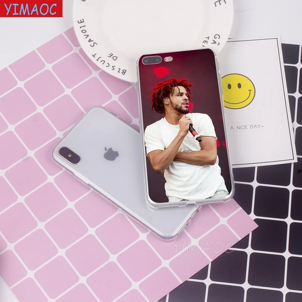 YIMAOC J COLE Hip hop suave TPU funda de silicona para iPhone 7 6 6 S Plus 5 5S SE X XS X Max XR Coque de casos