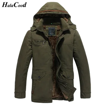 

HALACOOD Hot Sell 2017 Winter Men Jacket Coat Long Section Fashion Trench Coat Homme Brand Casual Fit Overcoat Jacket Outerwear