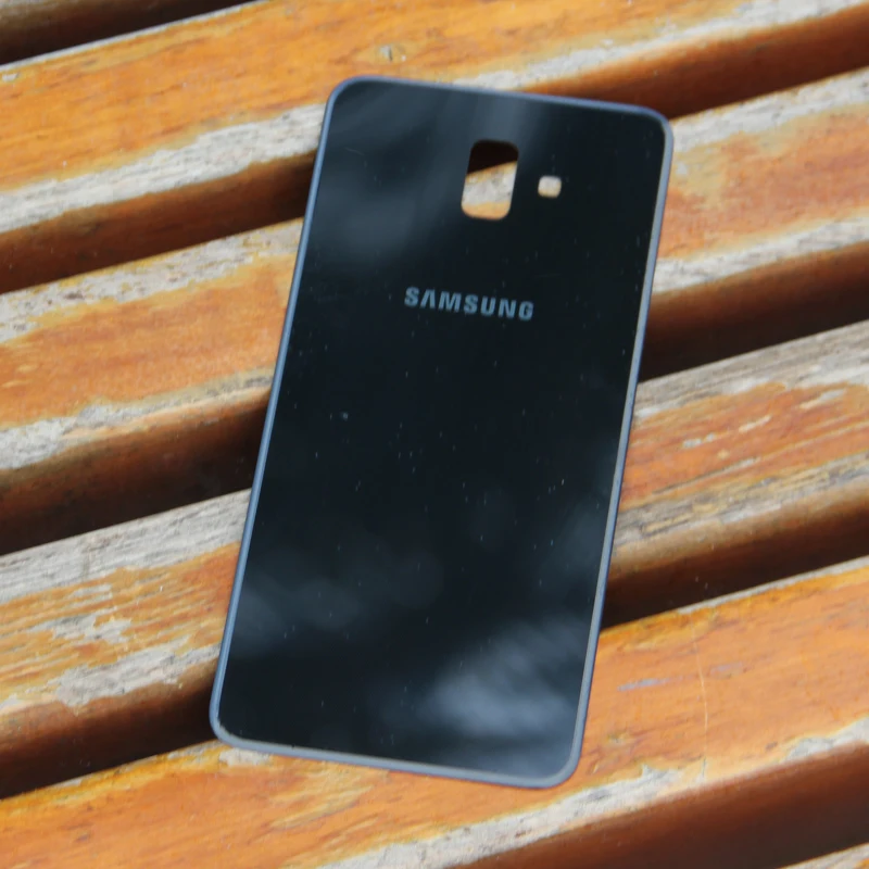 Оригинальные чехлы для задней крышки Samsung GALAXY J6 + Задняя стеклянная крышка Корпус