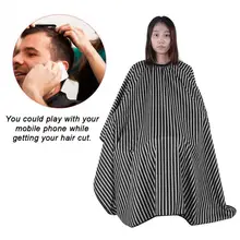 Black White Striped Anti-static Stying Capes Oilproof Salon Cape Barber Hairdressing Wrap