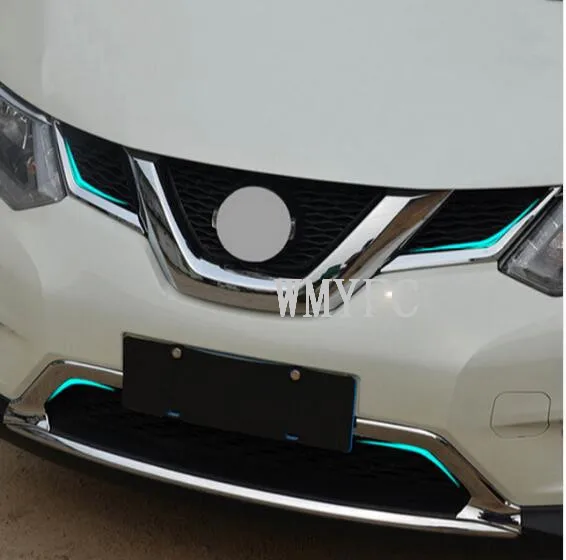 Для 2014 2015 2016 Nissan X Trail T32 XTrail Rogue ABS Хромированная передняя решетка гриль крышка