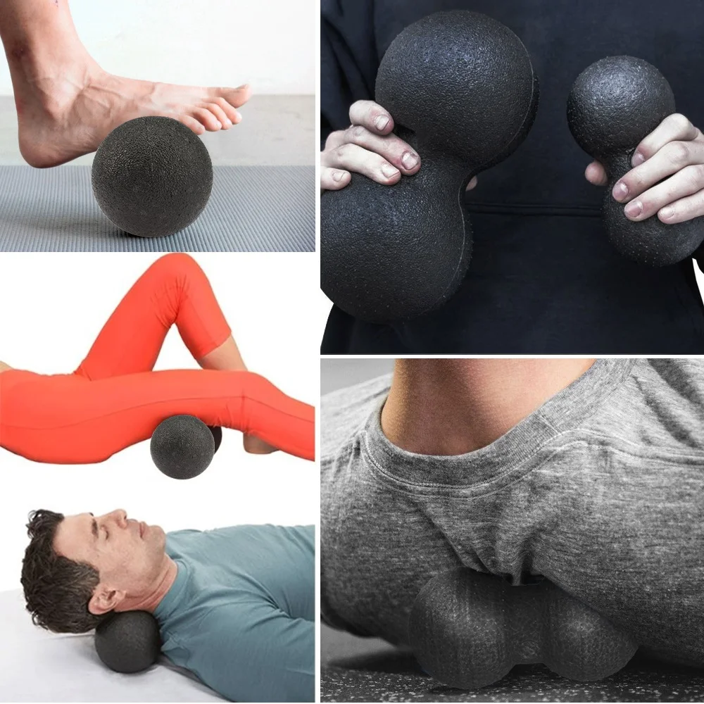 EPP Fitness Peanut Massage Ball Set Lacrosse ball for Shoulder Back Legs Rehabilitation Therapy Training