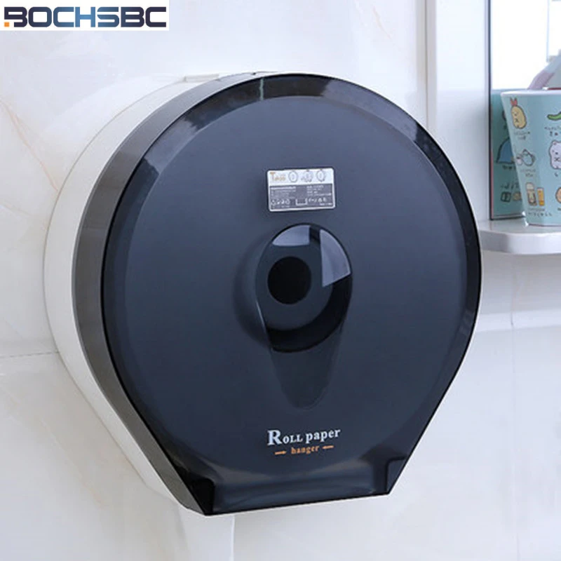 Billig BOCHSBC Wasserdicht Tissue Box Hotel Bad Wc ABS Papierrollenhalter Große Grau Braun Porta Rotolo Carta Igienica