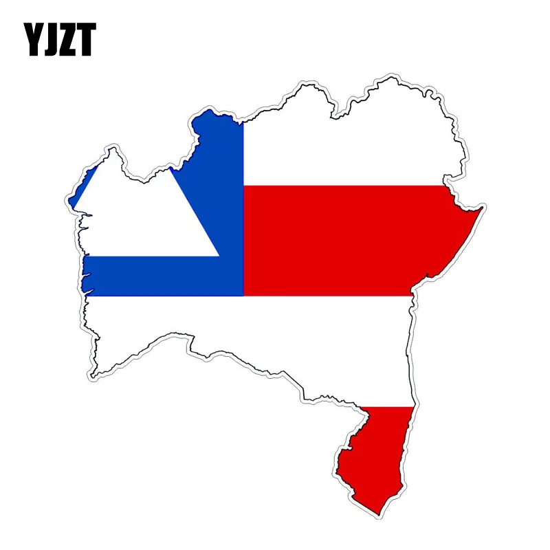 YJZT 12 5 см * 13 3 креативная бразильская карта Bahia флаг наклейка забавная