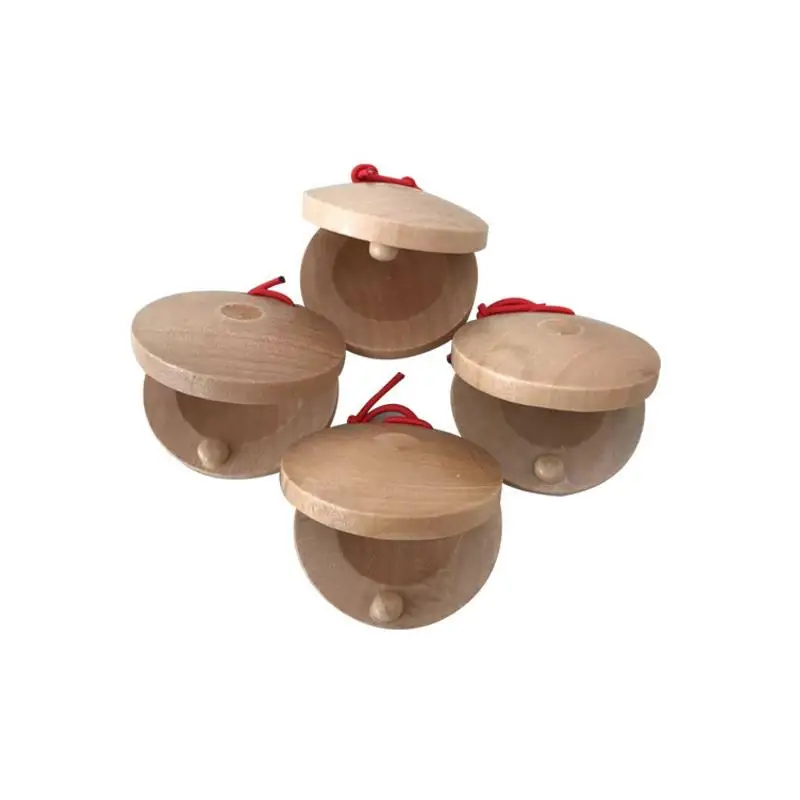 

1Pc Creative Wooden Castanets Wood Percussion Musical Instrument Education Child Intellectual Development Listening Ability toys