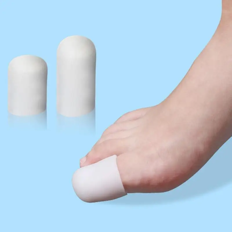 

2pcs/set Silicone Finger Toe Protector Gel Cover Cap Pain Relief Preventing Blisters Corns Nail Tools Foot Care Toe Separators