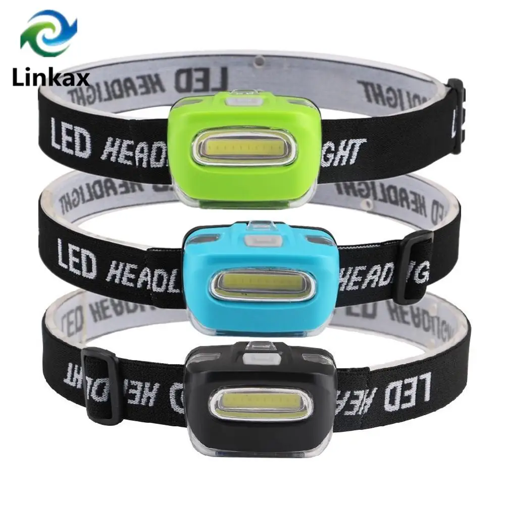 

1PCS Mini COB LED Headlight Headlamp Head Lamp Flashlight 3xAAA battery Torch Camping Hiking Fishing Light