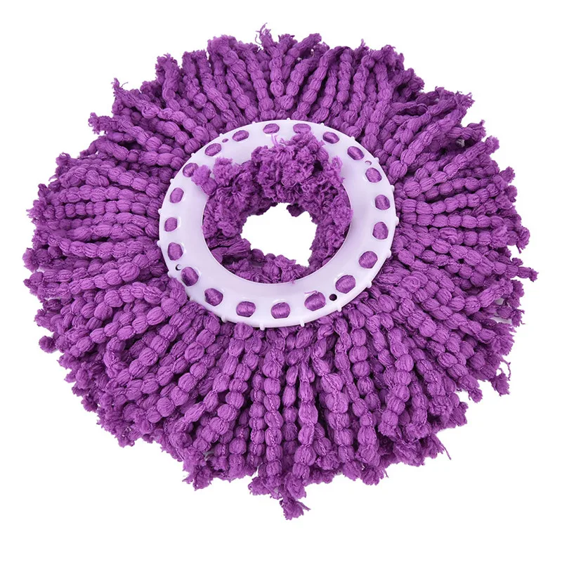 1 шт. 360 градусов насадка для швабры из микрофибры для Дома Чистящие Инструменты Заправка для волшебного легкого вращения вращающаяся супер водопоглощающая пыль - Цвет: Purple