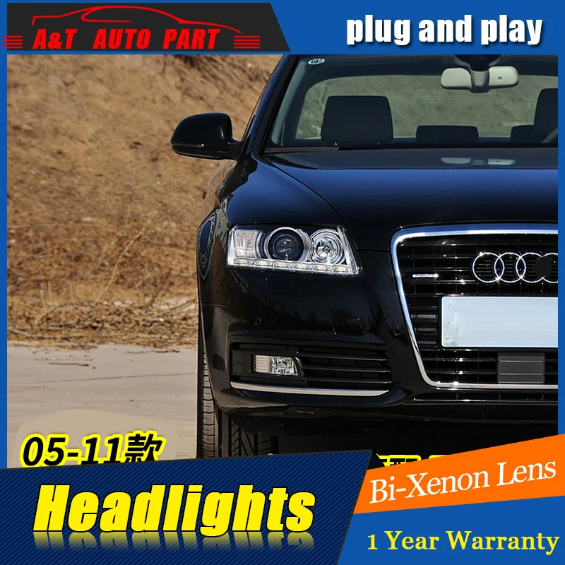 Car Styling For A6 headlight assembly 2005 2011 For A6 LED head font b lamp b