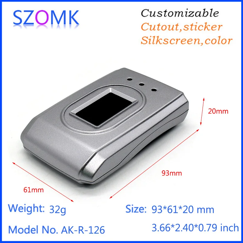 

plastic box for electronic scanner sensor (1 pc) 93*61*20mm china market of electronic RFID enclosure fingerprint reader housing