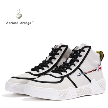 

Adriana Hip Hop High-top Shoes Male Korean Version of The Trend All-in-one Shoes Spring British Students Sports Casual Shoes